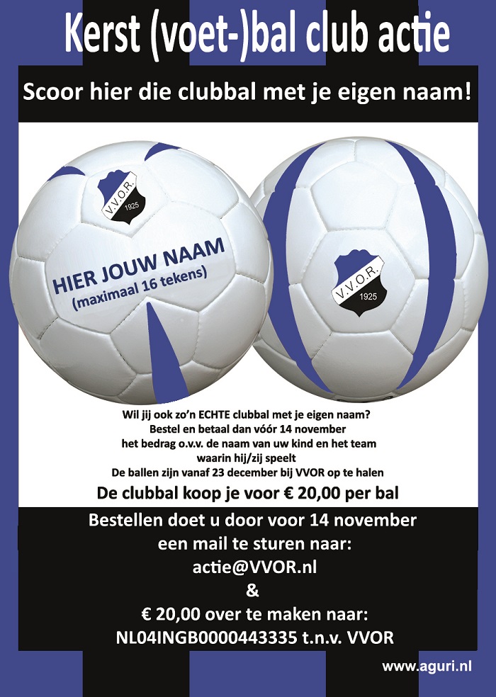 Kerst (voet-)bal club actie Voetbal Vereniging Rotterdam
